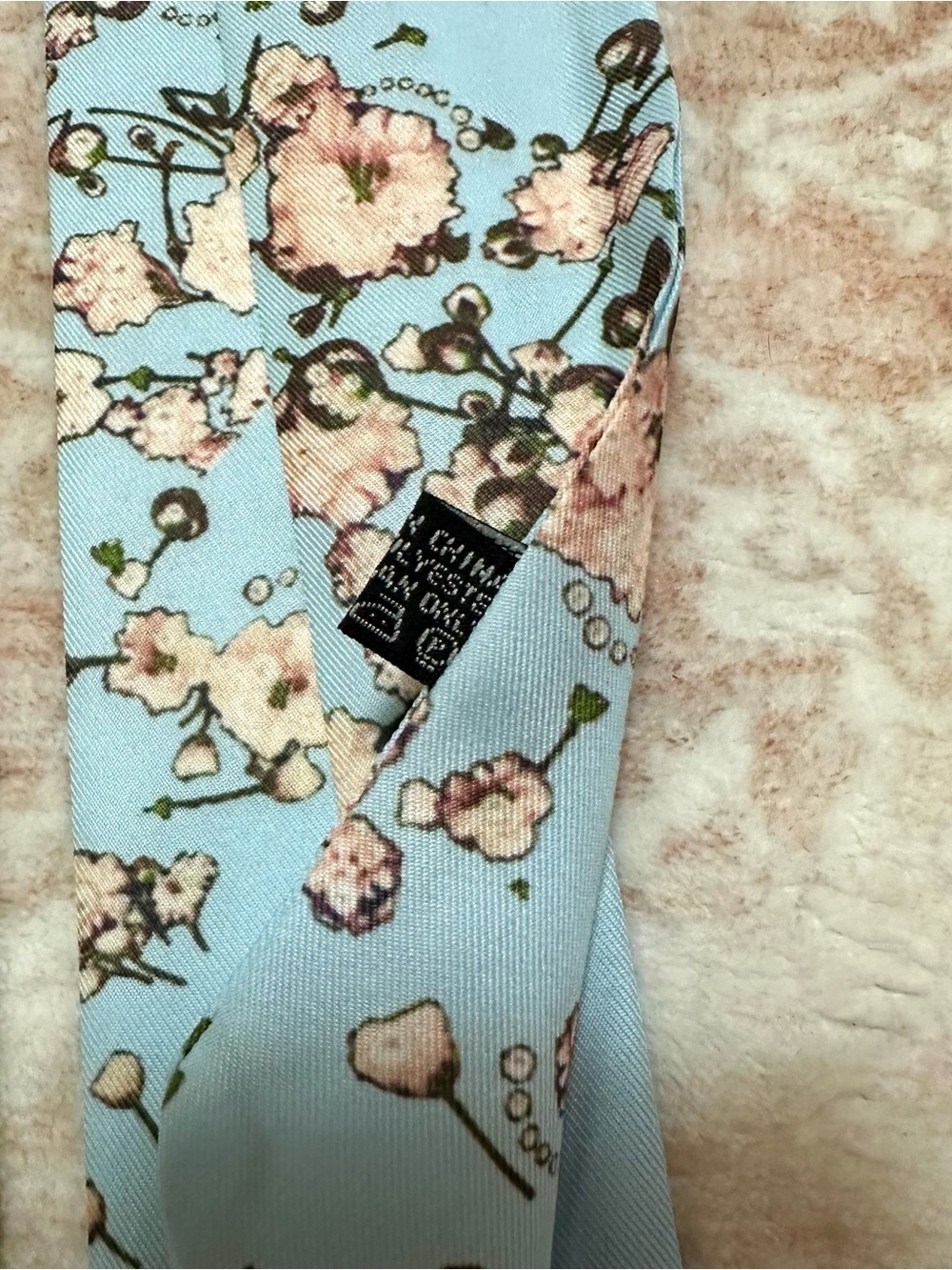 NEW 🌸 Satin Floral Twilly Scarf Tie - Picture 5 of 10